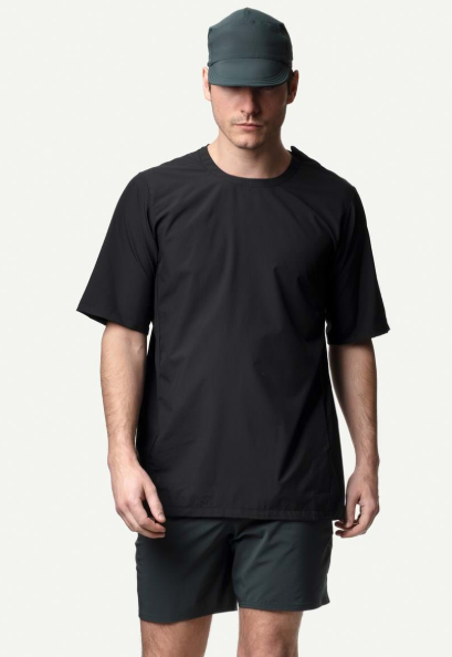 a man wearing a black shirt